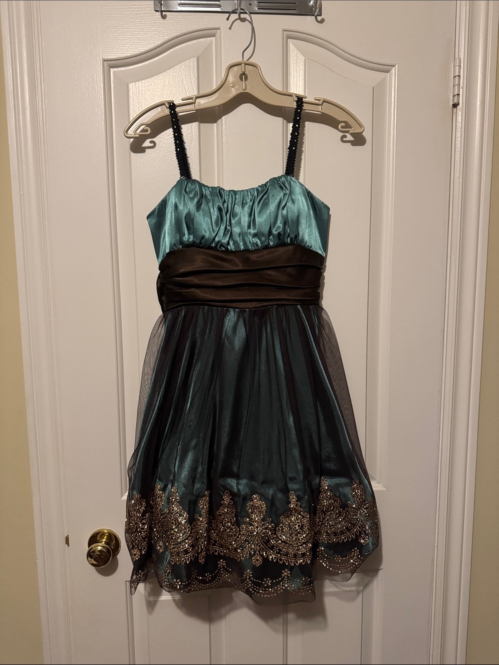 Laura Sparkly Green Wedding Guest or Graduation dress